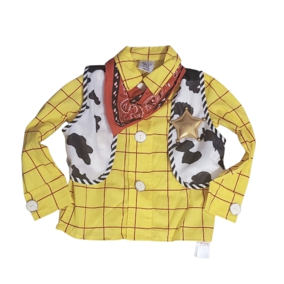 NWT Disney Store Boy's Toy Story Woody Sheriff Cowboy 4 PC Halloween Costume 4 - Picture 4 of 10
